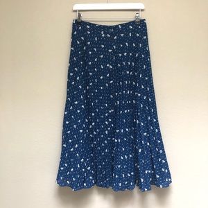 &Other Stories pleated floral buttoned-down skirt